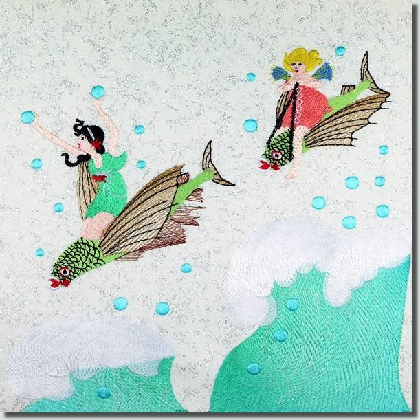 BFC0815 Block 12 of 12 Fairy Land Quilt - The Sea Fairies