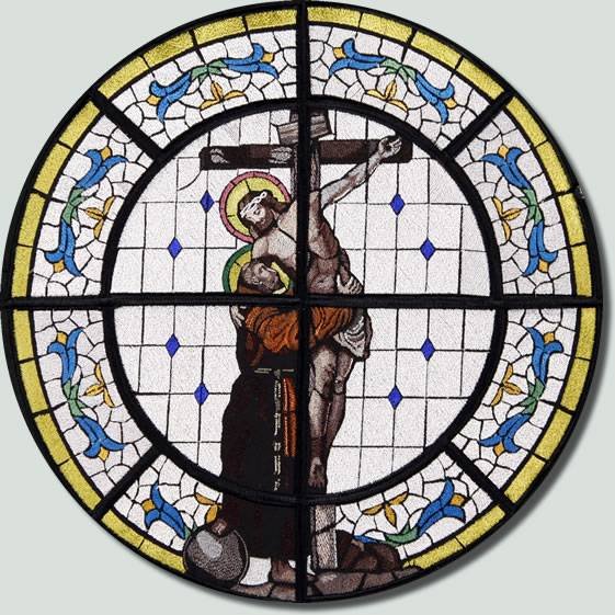 BFC0839 QIH Stained Glass - At the Cross