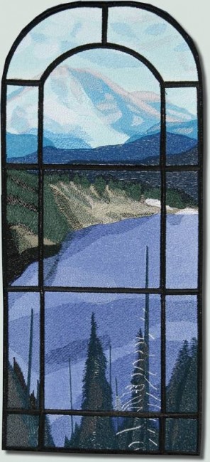 BFC0843 QIH Stained Glass - Mountain Vista