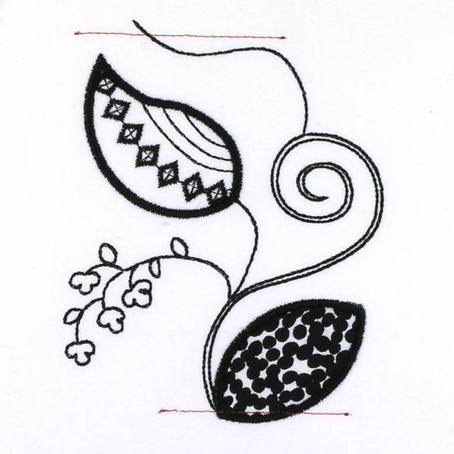 BFC0855 Convertible Handbag Series A Appliqué Leaves