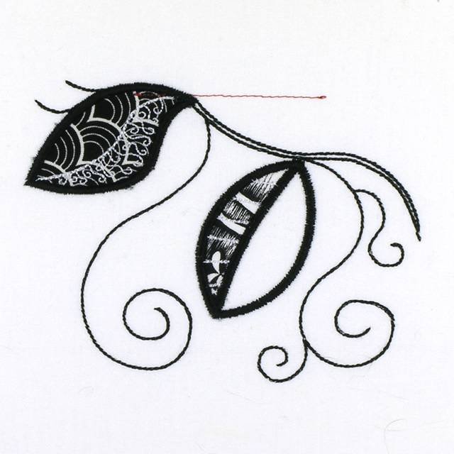 BFC0855 Convertible Handbag Series A Appliqué Leaves