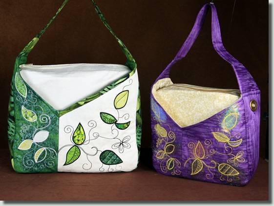 BFC0855 Convertible Handbag Series A Appliqué Leaves