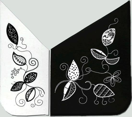 BFC0855 Convertible Handbag Series A Appliqué Leaves