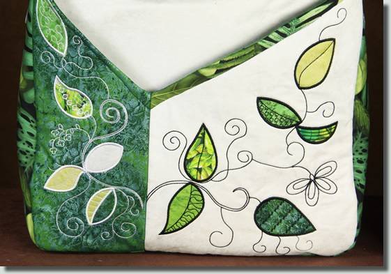 BFC0855 Convertible Handbag Series A Appliqué Leaves