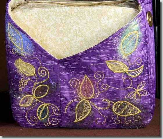 BFC0855 Convertible Handbag Series A Appliqué Leaves