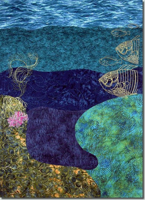 BFC0867 Art Quilt - Undersea Fantasy - Background