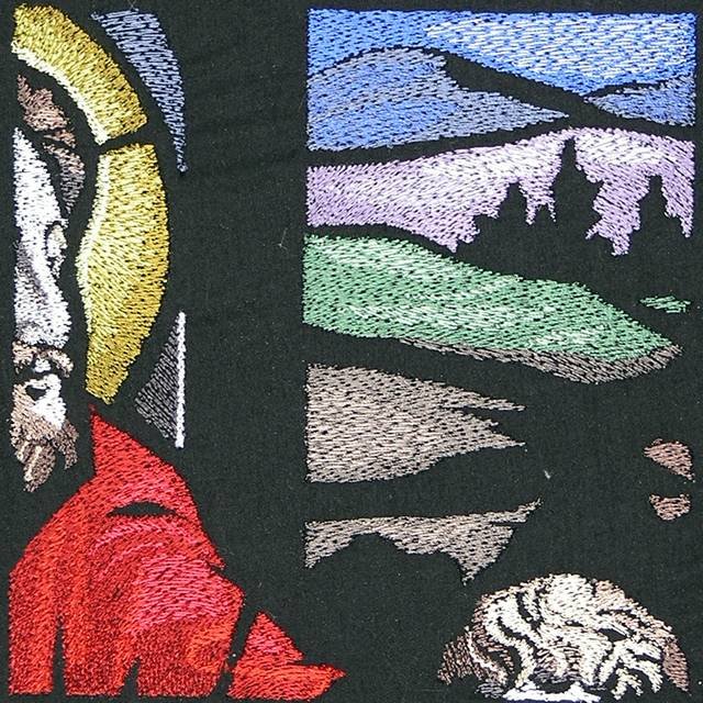 BFC0872 Stained Glass - Christ with Children