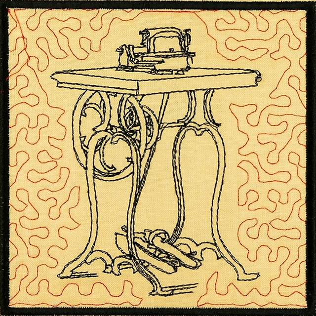 BFC0886 QIH Vintage Sewing Machine Quilt Blocks