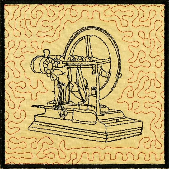 BFC0886 QIH Vintage Sewing Machine Quilt Blocks