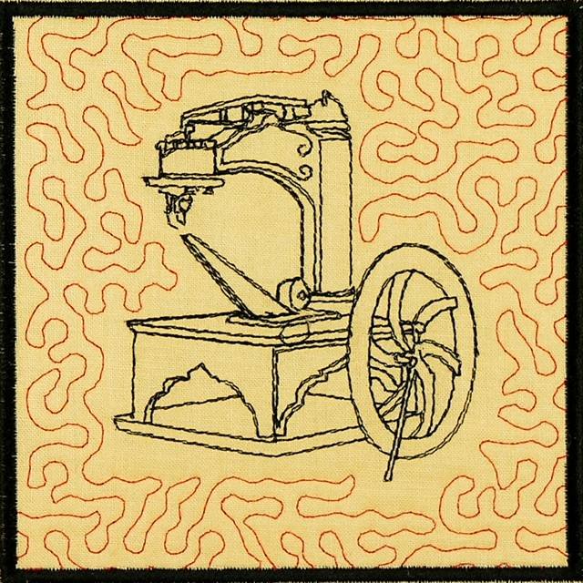 BFC0886 QIH Vintage Sewing Machine Quilt Blocks