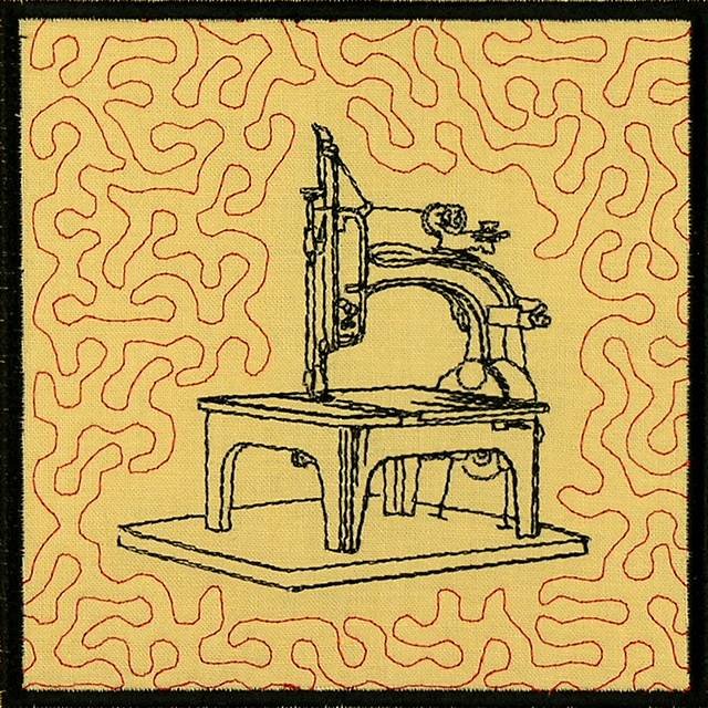 BFC0886 QIH Vintage Sewing Machine Quilt Blocks