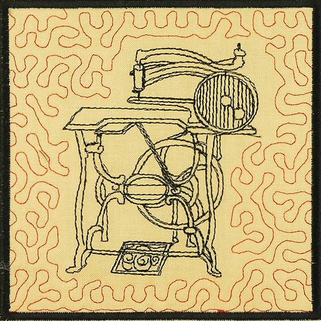 BFC0886 QIH Vintage Sewing Machine Quilt Blocks