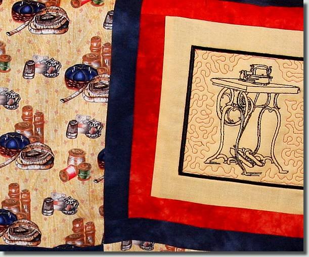 BFC0886 QIH Vintage Sewing Machine Quilt Blocks