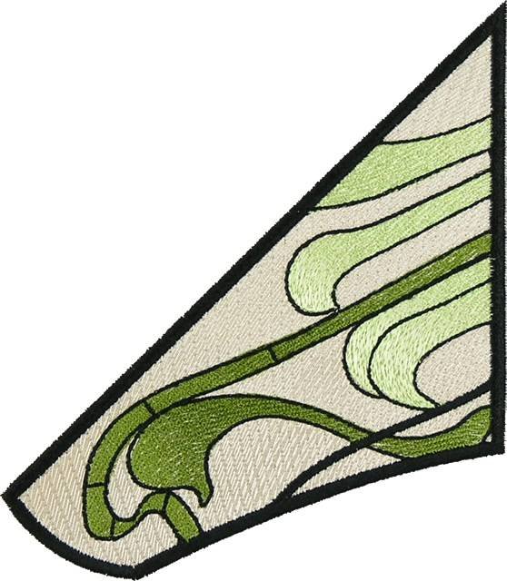 BFC0894 Stained Glass-Art Nouveau Circle in a Square