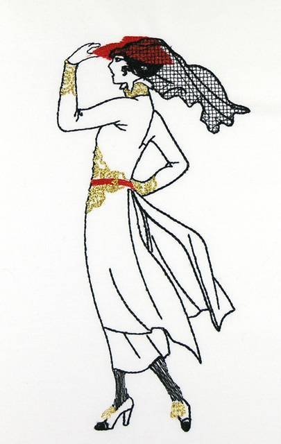 BFC0897 20s French Lady's Fashion