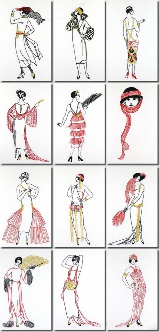 BFC0897 20s French Lady's Fashion