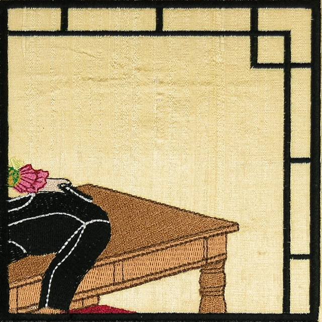 BFC0898 Chinese Sewing Ladies Triptych