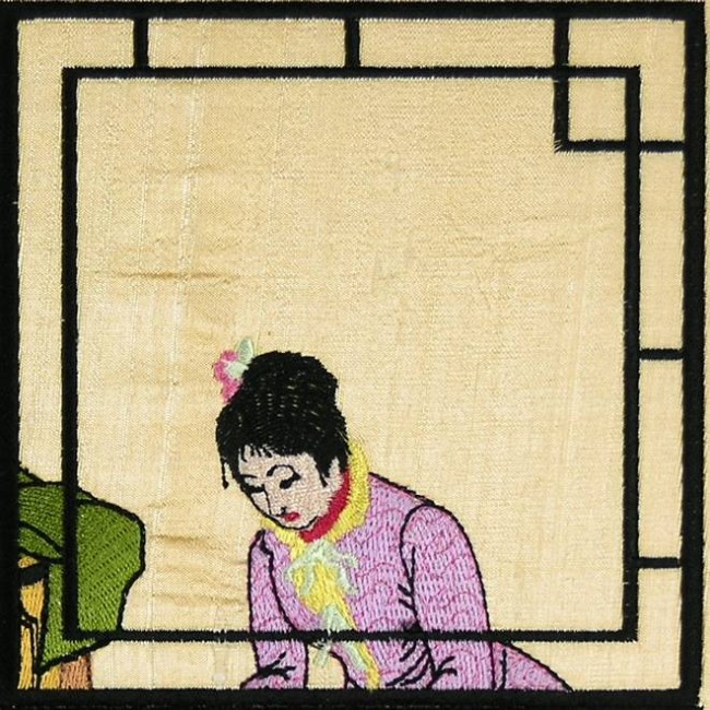 BFC0898 Chinese Sewing Ladies Triptych