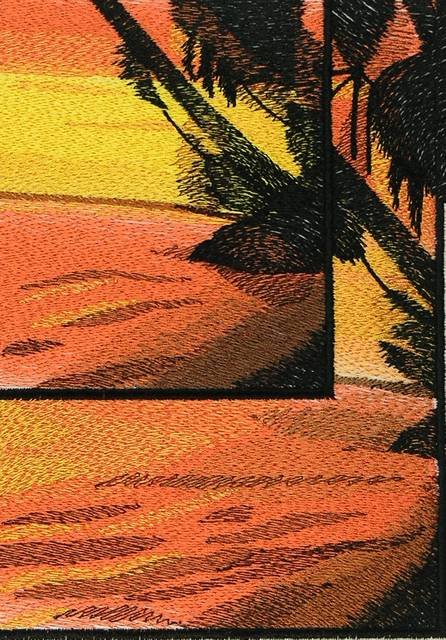 BFC0899 Window - Palm Sunset