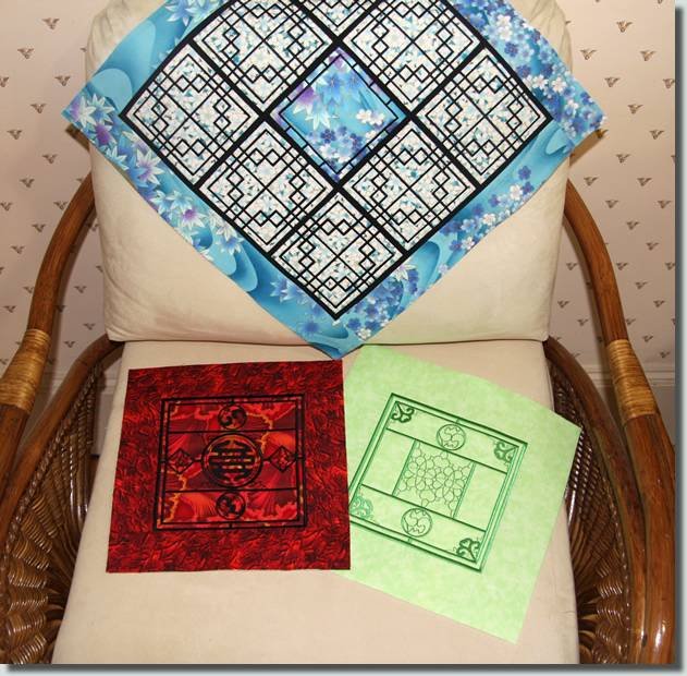 BFC0901 Chinese Lattice Quilt Squares QIH and Regular