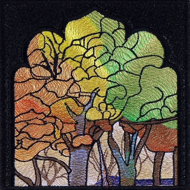 BFC0910 Stained Glass Tiffany Landscape