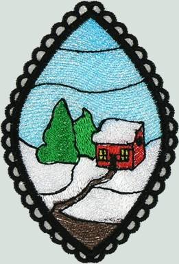 BFC0915 Stained Glass Christmas Ornaments