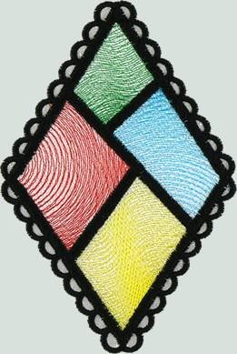BFC0915 Stained Glass Christmas Ornaments