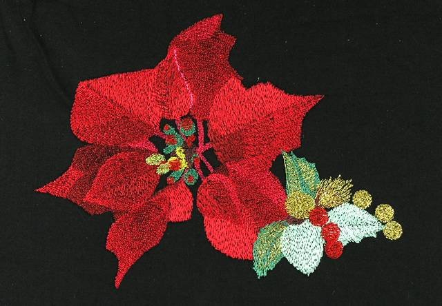 BFC0918 Four Poinsettias