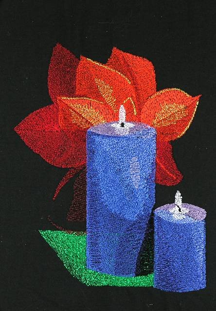 BFC0918 Four Poinsettias