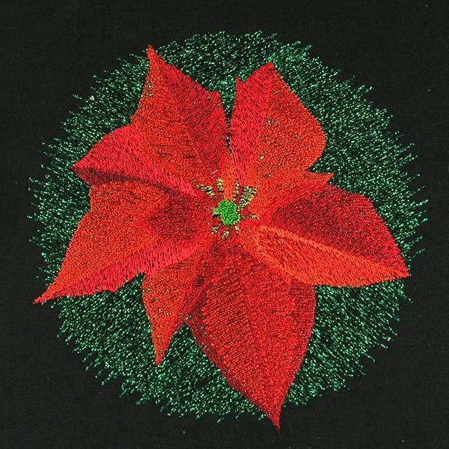 BFC0918 Four Poinsettias