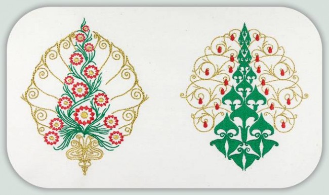 BFC0921 Art Nouveau Christmas Trees