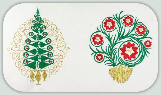 BFC0921 Art Nouveau Christmas Trees