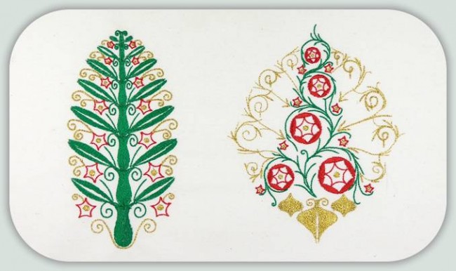 BFC0921 Art Nouveau Christmas Trees