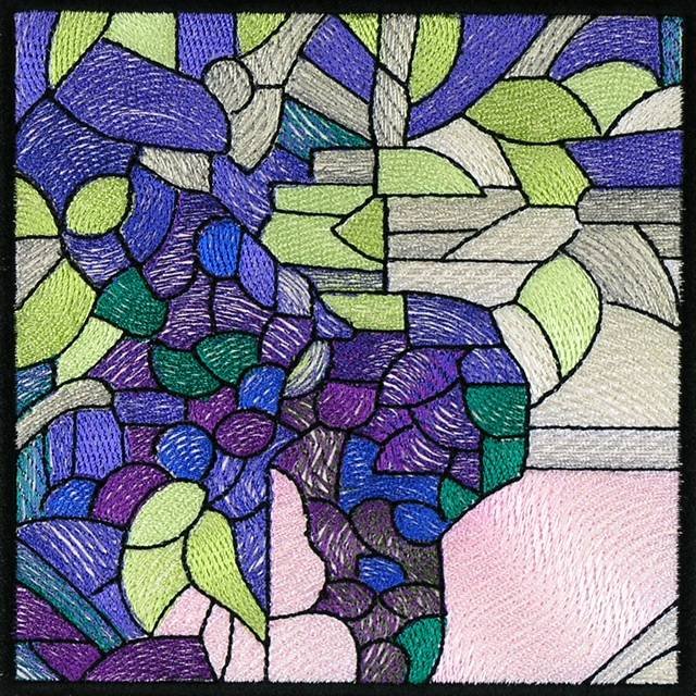 BFC0933 Stained Glass- A Tiffany Peacock