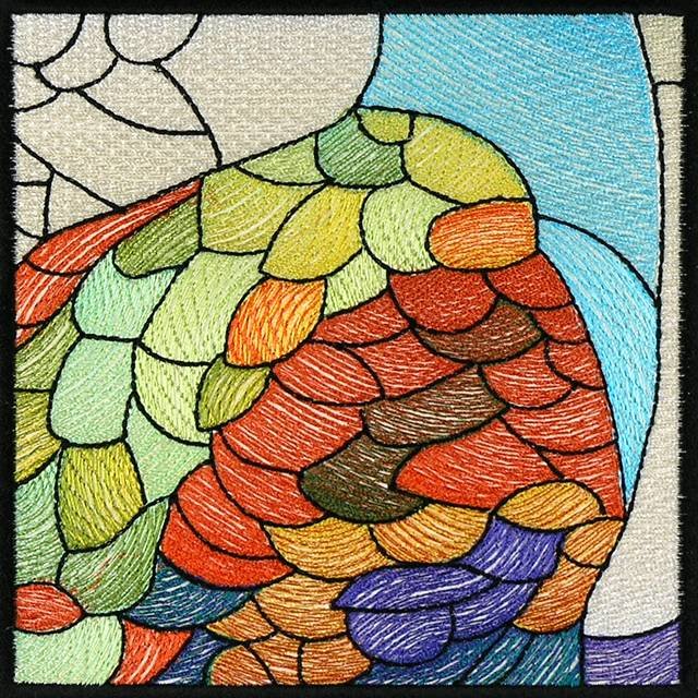 BFC0933 Stained Glass- A Tiffany Peacock
