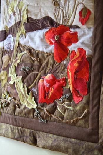 BFC0935 Art Quilt Princess Ka'iulani's Poppies