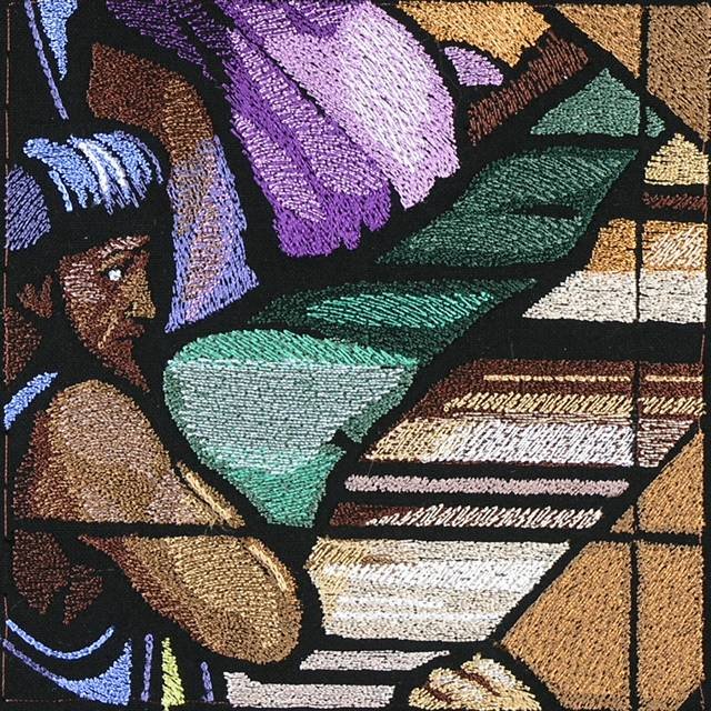 BFC0938 Stained Glass - The Road to Golgotha