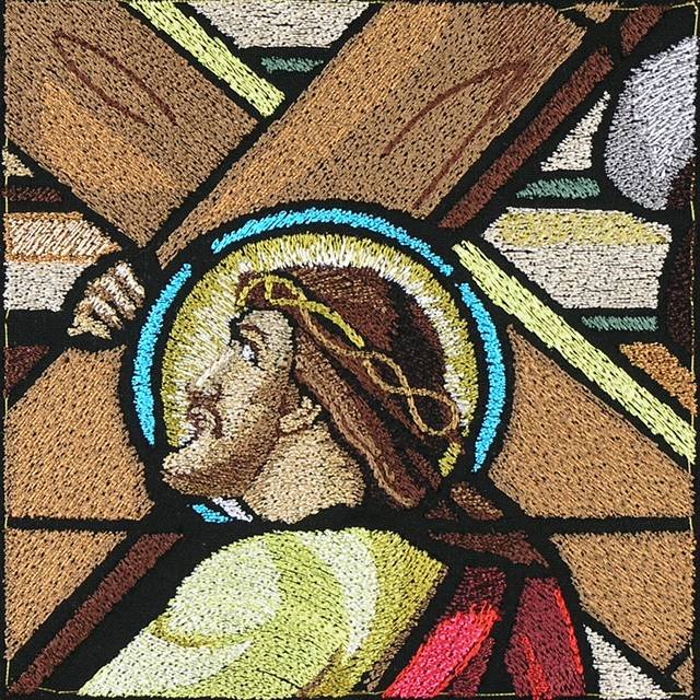 BFC0938 Stained Glass - The Road to Golgotha
