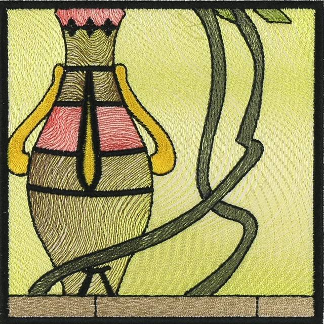 BFC0942 QIH or Regular Stained Glass Graceful Vase