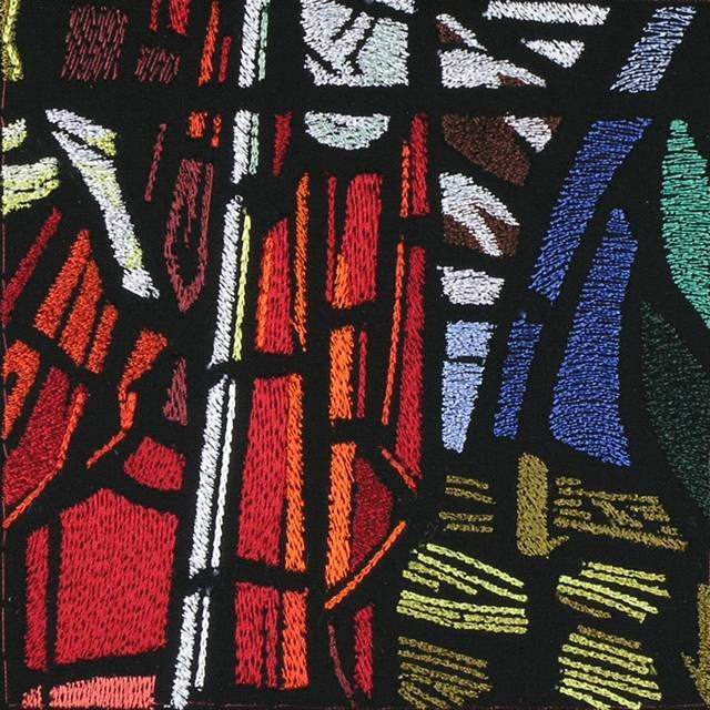 BFC0951 Stained Glass- Christ with Lambs