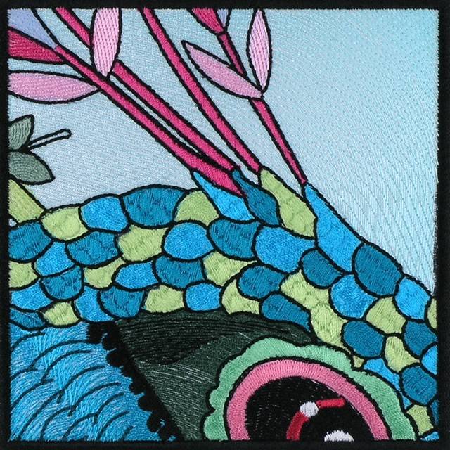 BFC0955 QIH-Stained Glass-Fantasy Peacock