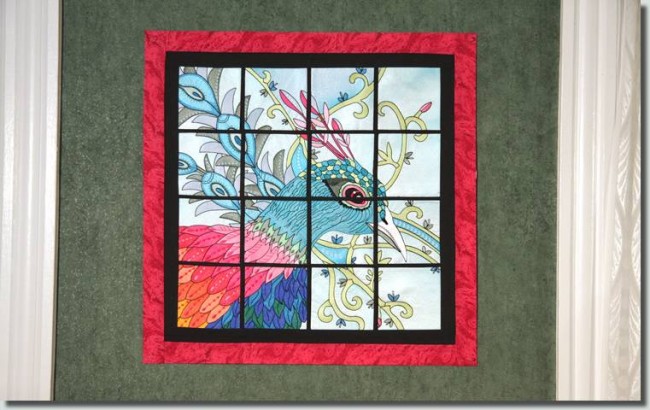 BFC0955 QIH-Stained Glass-Fantasy Peacock