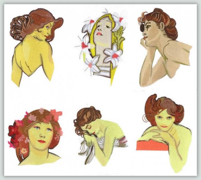 BFC0958 Ladies from Alphonse Mucha