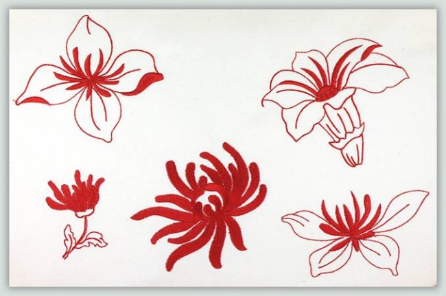 BFC0959 Flowery Scrappy Art Quilt