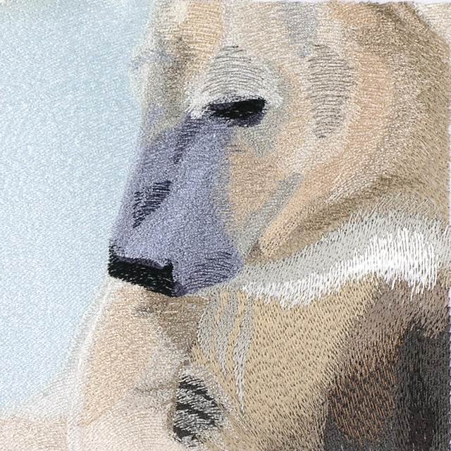 BFC0979 Window-Mother Polar Bear and Baby