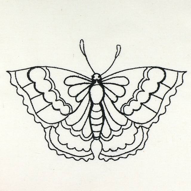 BFC0981 Fantasy Butterflies and Flowers Blackwork