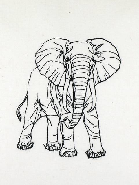 BFC0985 African Animals Blackwork