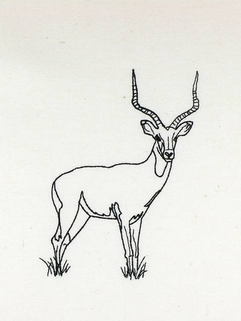 BFC0985 African Animals Blackwork