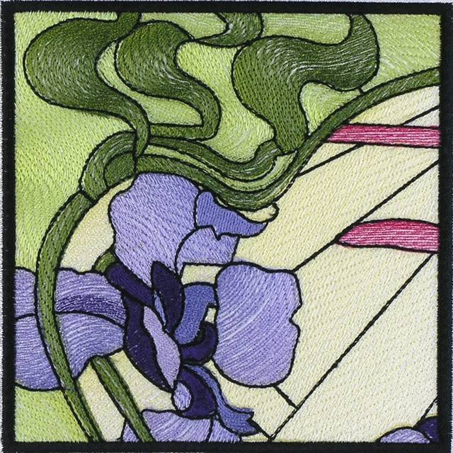 BFC0994 QIH or Regular Stained Glass Sunlit Flowers