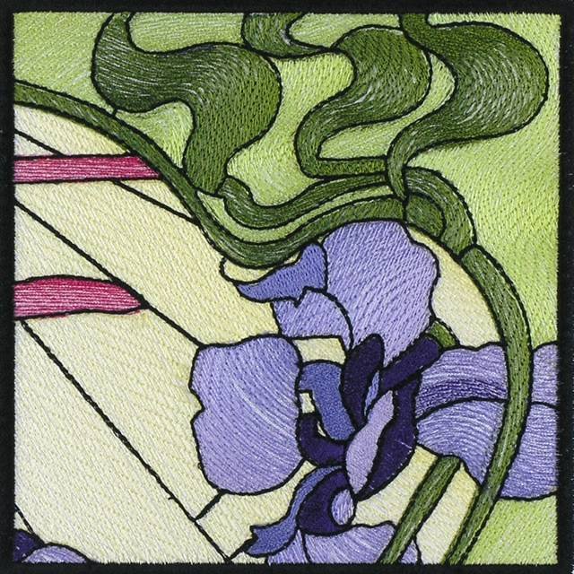 BFC0994 QIH or Regular Stained Glass Sunlit Flowers